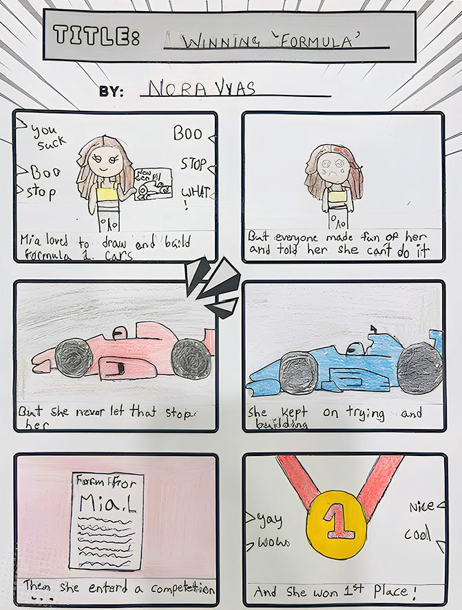 Winning Comic by Nora Vyas "Winning 'Formula'"